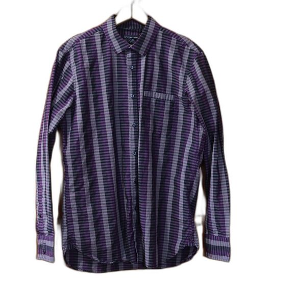 INC International Concepts Purple Casual Shirt with Button Down Design - Picture 1 of 9